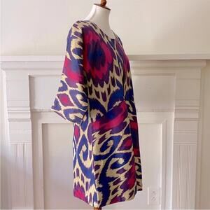 Womens Jacket Medium Large Shacket Boho Kimono Bohemian Ikat RARE Art to wear